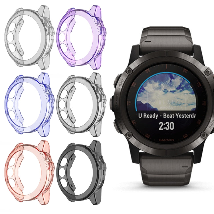 Adatto per custodia per orologio in gel di silice TPU trasparente Garmin Fenix 5 e 5 Plus