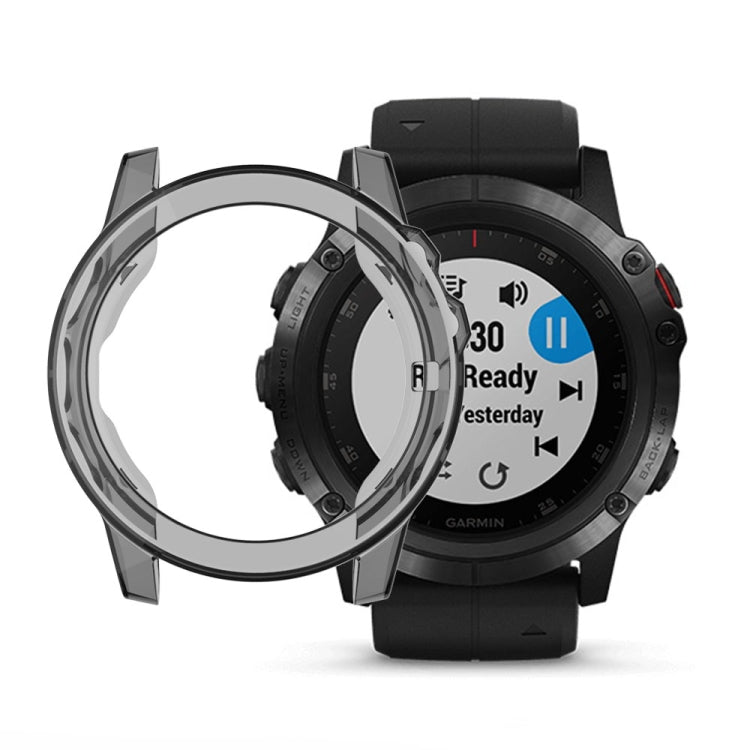 Adatto per custodia per orologio in gel di silice TPU trasparente Garmin Fenix 5 e 5 Plus