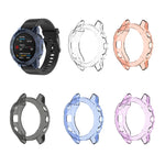 Adatto per custodia per orologio in gel di silice TPU trasparente Garmin Fenix 6S / 6S Pro