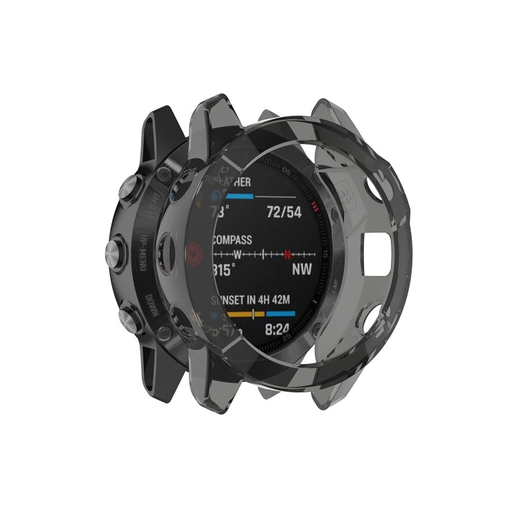 Adatto per custodia per orologio in gel di silice TPU trasparente Garmin Fenix 6S / 6S Pro