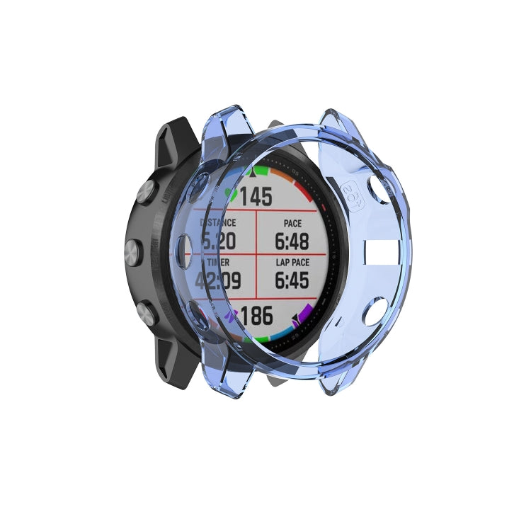 Adatto per custodia per orologio in gel di silice TPU trasparente Garmin Fenix 6X / 6X Pro