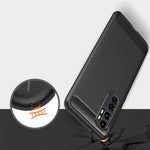 Per Xiaomi Mi Note 10 Lite Custodia in TPU in fibra di carbonio con trama spazzolata, For Xiaomi Mi Note 10 Lite