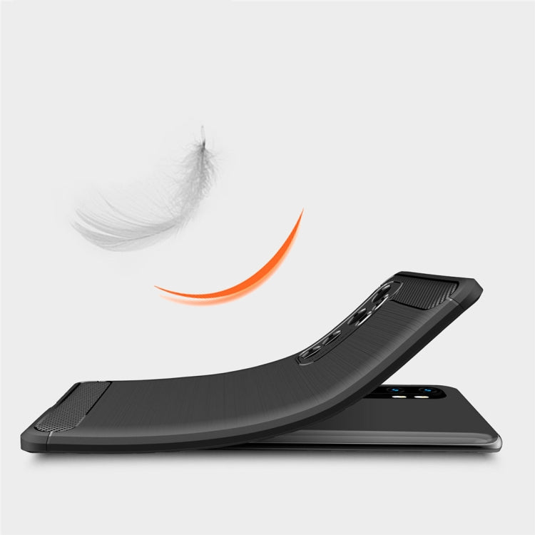 Per Xiaomi Mi Note 10 Lite Custodia in TPU in fibra di carbonio con trama spazzolata, For Xiaomi Mi Note 10 Lite