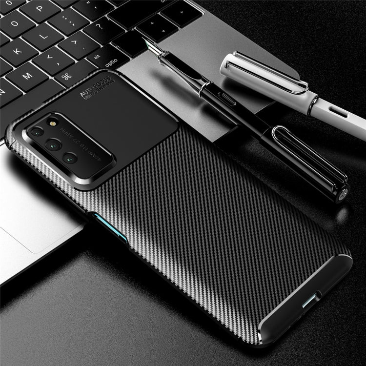 Per Huawei Honor X10 Custodia in TPU antiurto con struttura in fibra di carbonio, For Huawei Honor X10