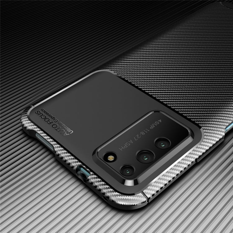 Per Huawei Honor X10 Custodia in TPU antiurto con struttura in fibra di carbonio, For Huawei Honor X10