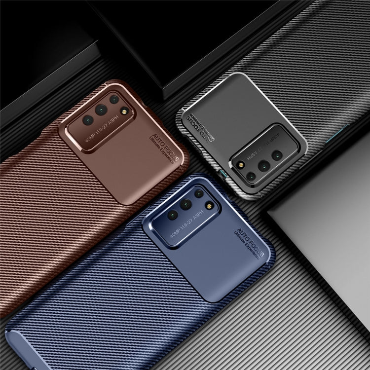 Per Huawei Honor X10 Custodia in TPU antiurto con struttura in fibra di carbonio, For Huawei Honor X10