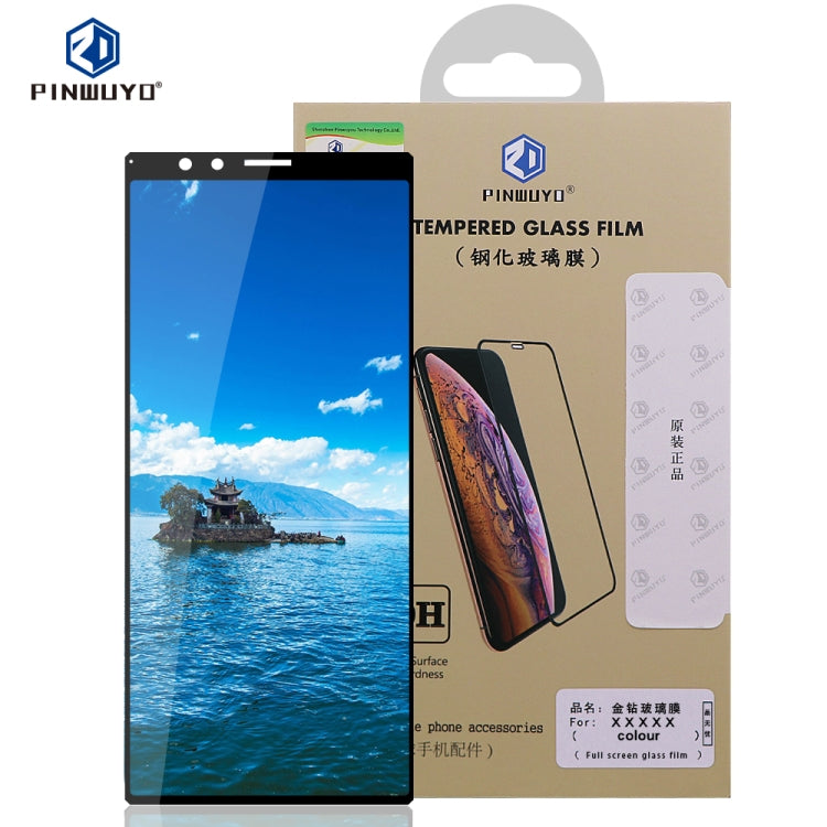PINWUYO Pellicola in vetro temperato con colla completa 9H 2.5D per SONY Xperia 1, For Sony Xperia 1