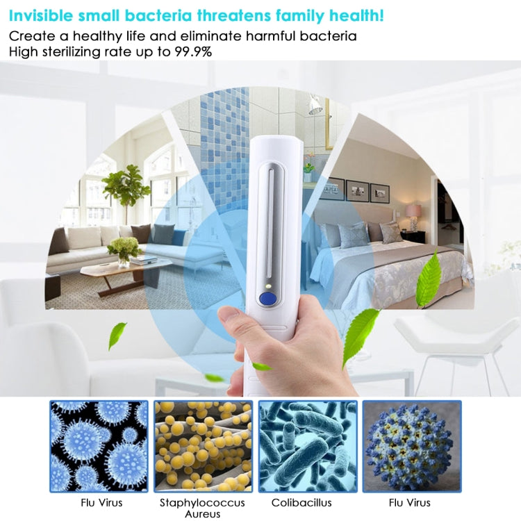 Lampada di disinfezione germicida UV portatile da 3 W. Bastone di disinfezione rapida UV da viaggio per auto personale, UV Fast Disinfection Stick