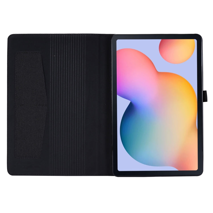 Flip orizzontale TPU + custodia protettiva in pelle PU tessuto con clip per biglietti da visita, For Galaxy Tab S6 Lite