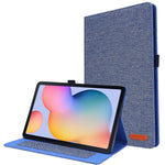 Flip orizzontale TPU + custodia protettiva in pelle PU tessuto con clip per biglietti da visita, For Galaxy Tab S6 Lite