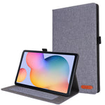 Flip orizzontale TPU + custodia protettiva in pelle PU tessuto con clip per biglietti da visita, For Galaxy Tab S6 Lite