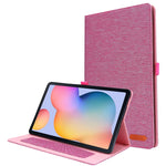 Flip orizzontale TPU + custodia protettiva in pelle PU tessuto con clip per biglietti da visita, For Galaxy Tab S6 Lite