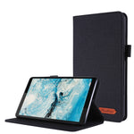 Flip orizzontale TPU + custodia protettiva in pelle PU tessuto con clip per biglietti da visita, For Lenovo Tab M7