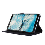 Flip orizzontale TPU + custodia protettiva in pelle PU tessuto con clip per biglietti da visita, For Lenovo Tab M7