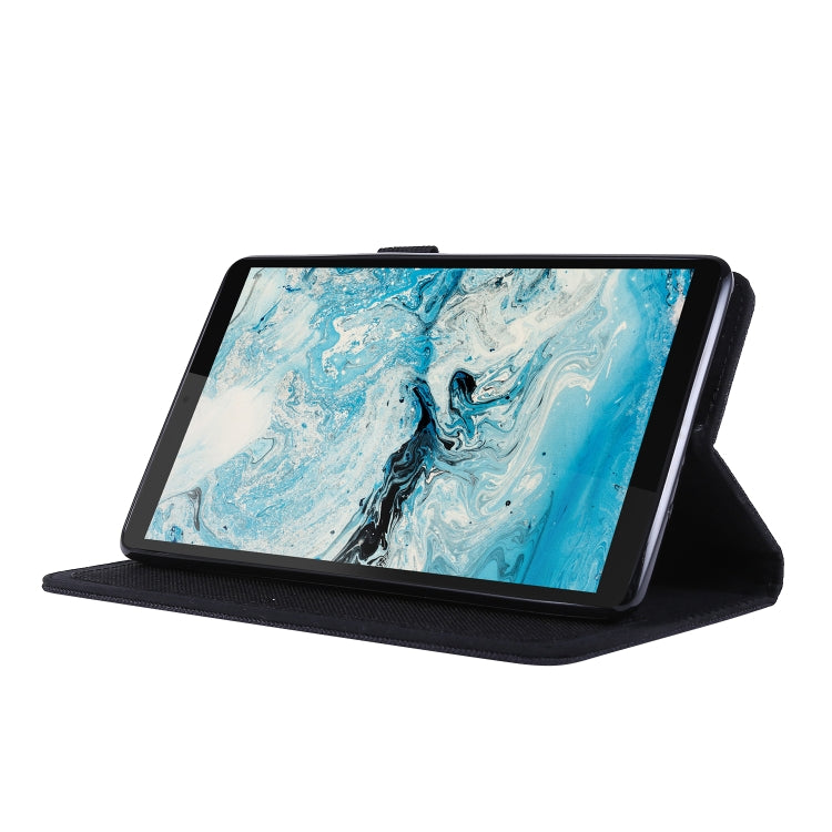 Flip orizzontale TPU + custodia protettiva in pelle PU tessuto con clip per biglietti da visita, For Lenovo Tab M7