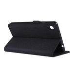 Flip orizzontale TPU + custodia protettiva in pelle PU tessuto con clip per biglietti da visita, For Lenovo Tab M7