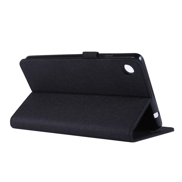 Flip orizzontale TPU + custodia protettiva in pelle PU tessuto con clip per biglietti da visita, For Lenovo Tab M7
