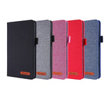 Flip orizzontale TPU + custodia protettiva in pelle PU tessuto con clip per biglietti da visita, For Lenovo Tab M7