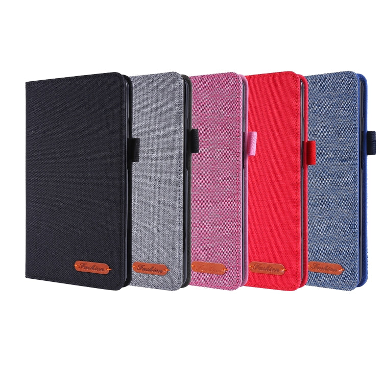 Flip orizzontale TPU + custodia protettiva in pelle PU tessuto con clip per biglietti da visita, For Lenovo Tab M7