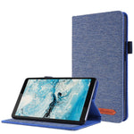 Flip orizzontale TPU + custodia protettiva in pelle PU tessuto con clip per biglietti da visita, For Lenovo Tab M7