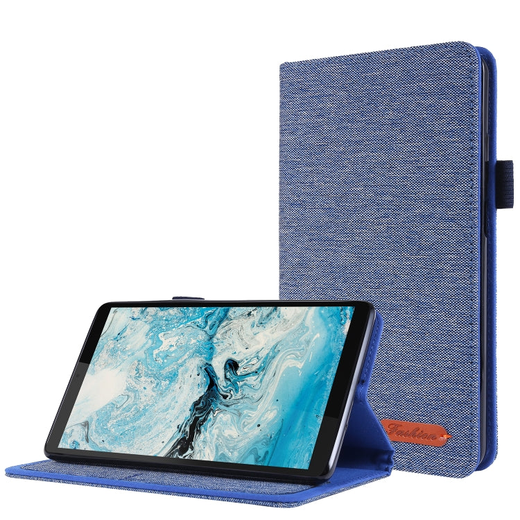 Flip orizzontale TPU + custodia protettiva in pelle PU tessuto con clip per biglietti da visita, For Lenovo Tab M7