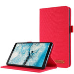 Flip orizzontale TPU + custodia protettiva in pelle PU tessuto con clip per biglietti da visita, For Lenovo Tab M7
