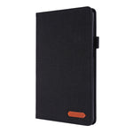 Flip orizzontale TPU + custodia protettiva in pelle PU tessuto con clip per biglietti da visita, For Lenovo Tab M8