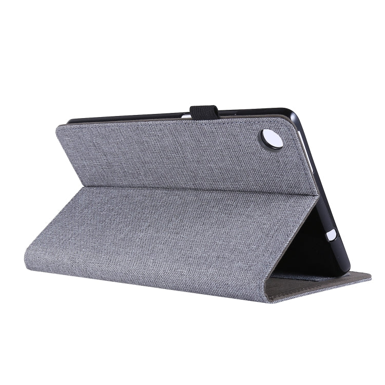 Flip orizzontale TPU + custodia protettiva in pelle PU tessuto con clip per biglietti da visita, For Lenovo Tab M8