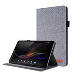 Flip orizzontale TPU + custodia protettiva in pelle PU tessuto con clip per biglietti da visita, For Lenovo Tab M8