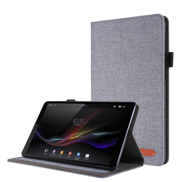 Flip orizzontale TPU + custodia protettiva in pelle PU tessuto con clip per biglietti da visita, For Lenovo Tab M8