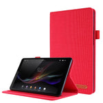 Flip orizzontale TPU + custodia protettiva in pelle PU tessuto con clip per biglietti da visita, For Lenovo Tab M8