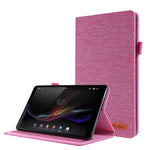Flip orizzontale TPU + custodia protettiva in pelle PU tessuto con clip per biglietti da visita, For Lenovo Tab M8