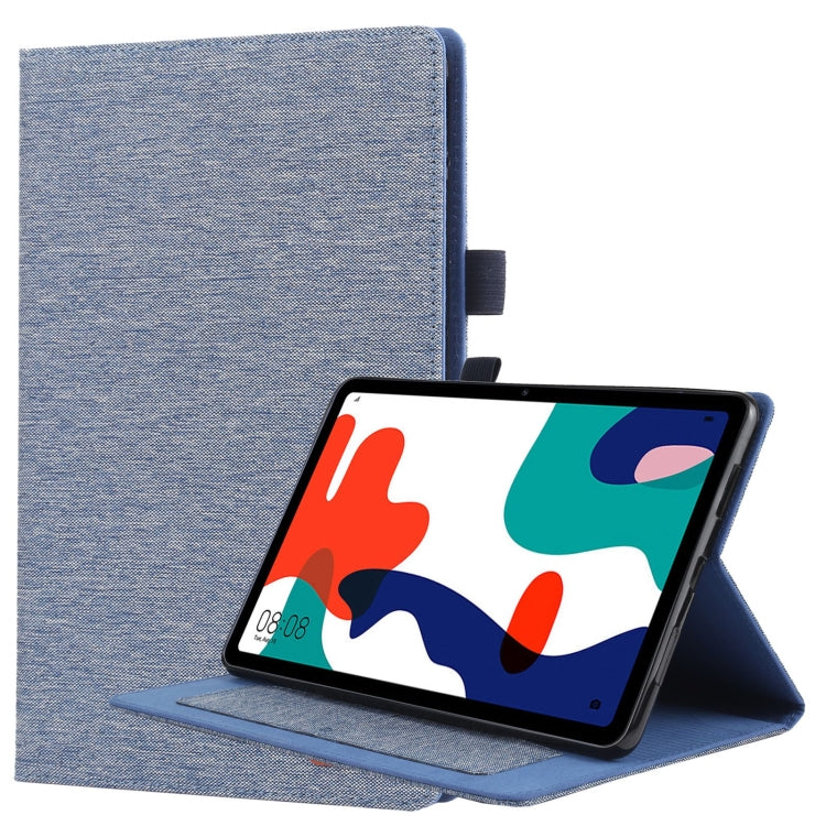 Flip orizzontale TPU + custodia protettiva in pelle PU tessuto con clip per biglietti da visita, For Huawei Matepad 10.4