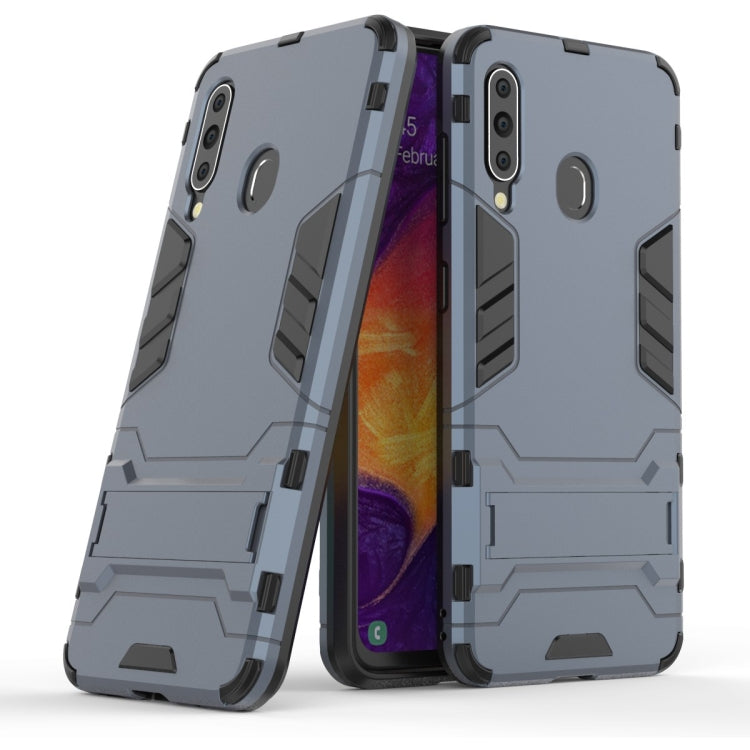 Custodia antiurto in PC + TPU per Galaxy A60, con supporto