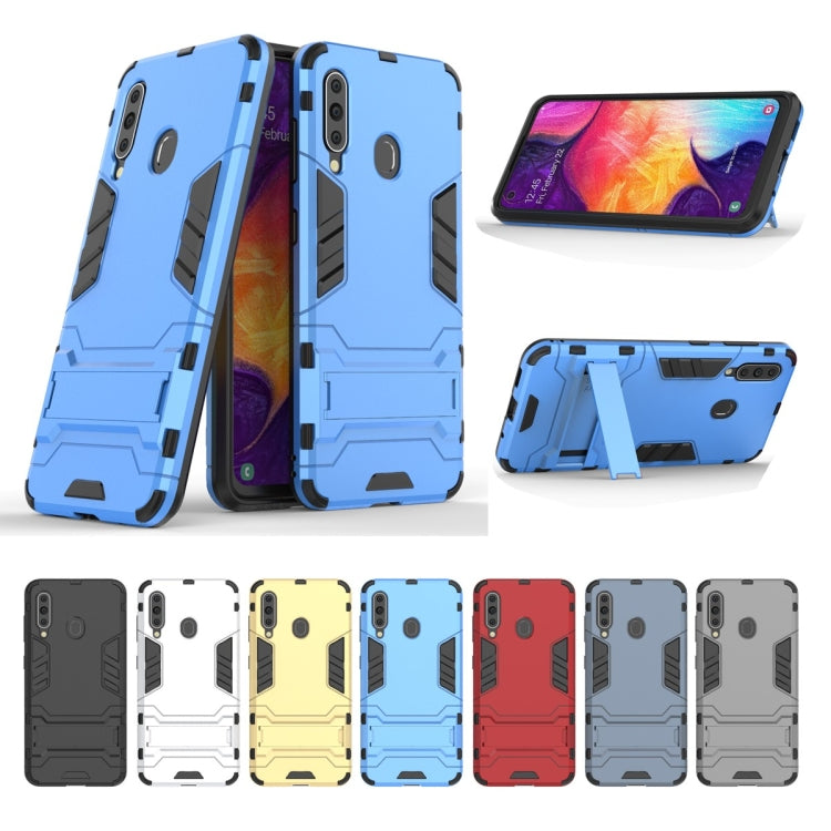Custodia antiurto in PC + TPU per Galaxy A60, con supporto