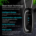 KY100A Purificatore d'aria portatile da appendere al collo con purificatore d'aria a ioni negativi, Rectangle White, Rectangle Black