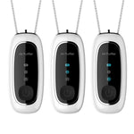 KY100A Purificatore d'aria portatile da appendere al collo con purificatore d'aria a ioni negativi, Rectangle White, Rectangle Black