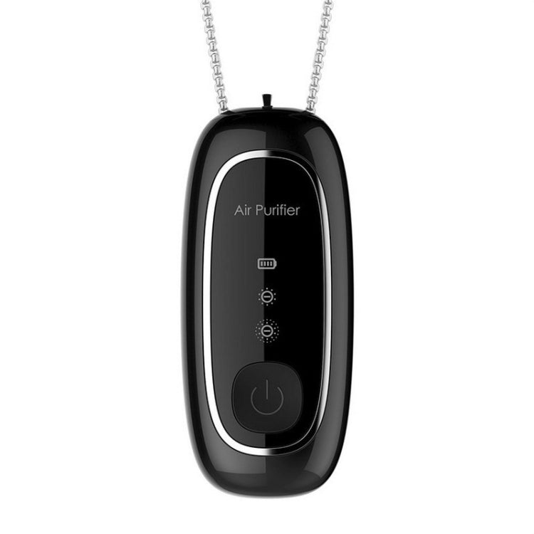 KY100A Purificatore d'aria portatile da appendere al collo con purificatore d'aria a ioni negativi, Rectangle White, Rectangle Black