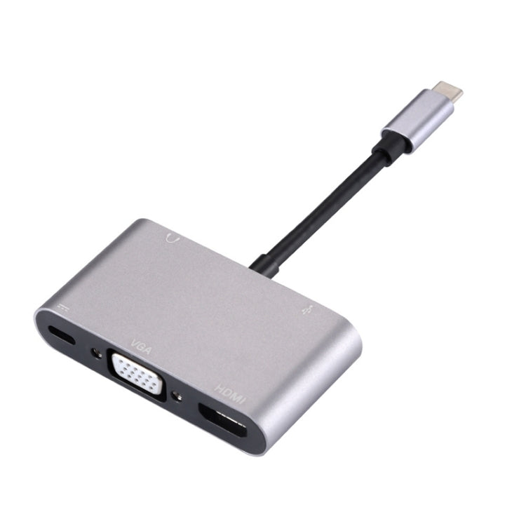 5 in 1 da tipo C a HDMI + VGA + USB 3.0 + porta audio + adattatore HUB porta PD