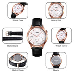 SKMEI 1581 Orologio da uomo alla moda creativo Semplice orologio al quarzo impermeabile a due pin per sport all'aria aperta casual