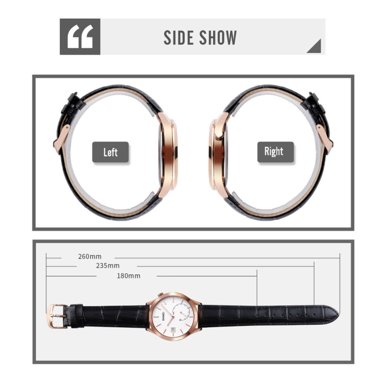 SKMEI 1581 Orologio da uomo alla moda creativo Semplice orologio al quarzo impermeabile a due pin per sport all'aria aperta casual