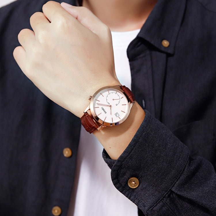 SKMEI 1581 Orologio da uomo alla moda creativo Semplice orologio al quarzo impermeabile a due pin per sport all'aria aperta casual
