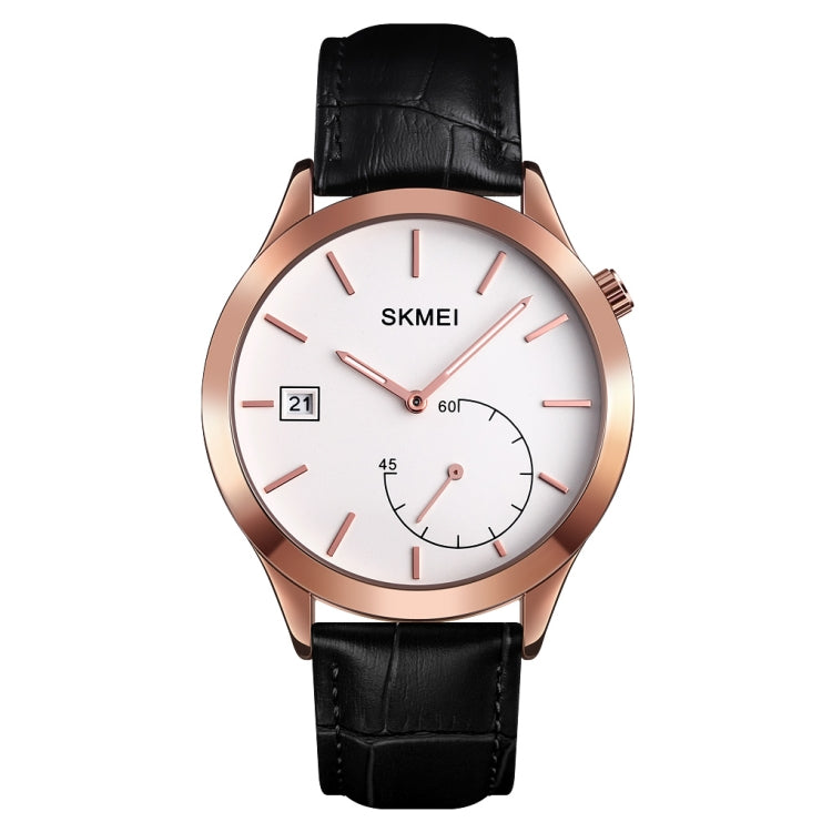 SKMEI 1581 Orologio da uomo alla moda creativo Semplice orologio al quarzo impermeabile a due pin per sport all'aria aperta casual