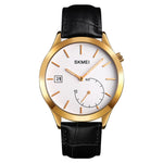 SKMEI 1581 Orologio da uomo alla moda creativo Semplice orologio al quarzo impermeabile a due pin per sport all'aria aperta casual