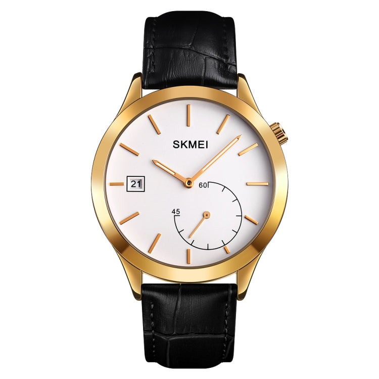 SKMEI 1581 Orologio da uomo alla moda creativo Semplice orologio al quarzo impermeabile a due pin per sport all'aria aperta casual