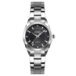 SKmei 1620 orologio da donna con cinturino in acciaio al quarzo impermeabile casual creativo con strass delicato