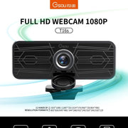 Webcam Gsou T16s 1080P HD con microfono integrato nella copertura per lezioni online e videoconferenze trasmesse