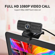 Webcam Gsou T16s 1080P HD con microfono integrato nella copertura per lezioni online e videoconferenze trasmesse