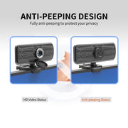 Webcam Gsou T16s 1080P HD con microfono integrato nella copertura per lezioni online e videoconferenze trasmesse