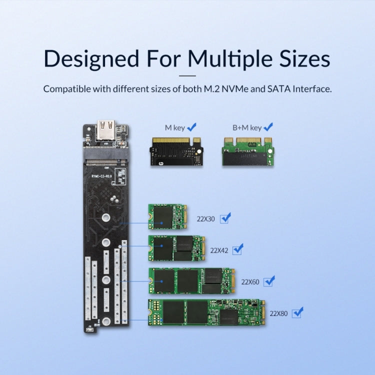 Custodia per disco rigido a doppio protocollo SSD ORICO M2PJM-C3 M.2